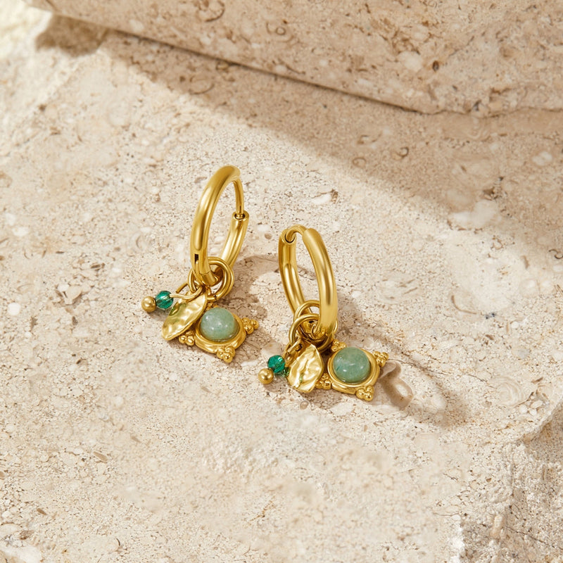 Yvette Green Aventurine Charm Earrings - view 1