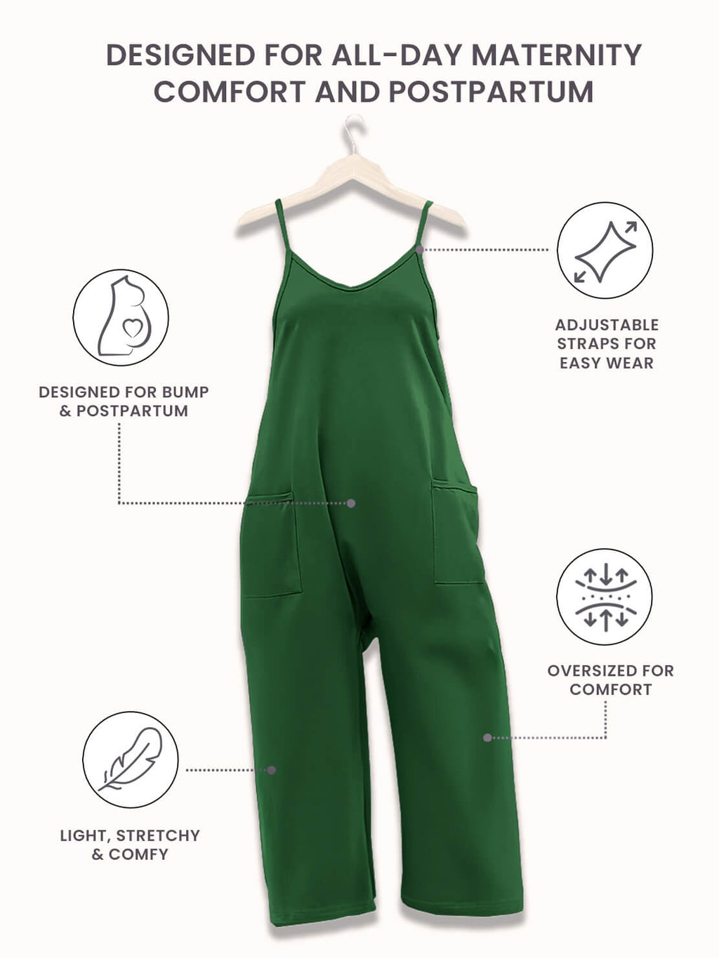 Matilda Oversized Maternity and Postpartum Jumpsuit - view 67