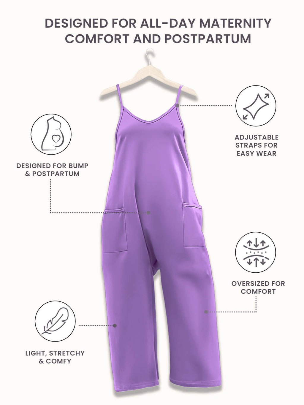 Matilda Oversized Maternity and Postpartum Jumpsuit - view 103