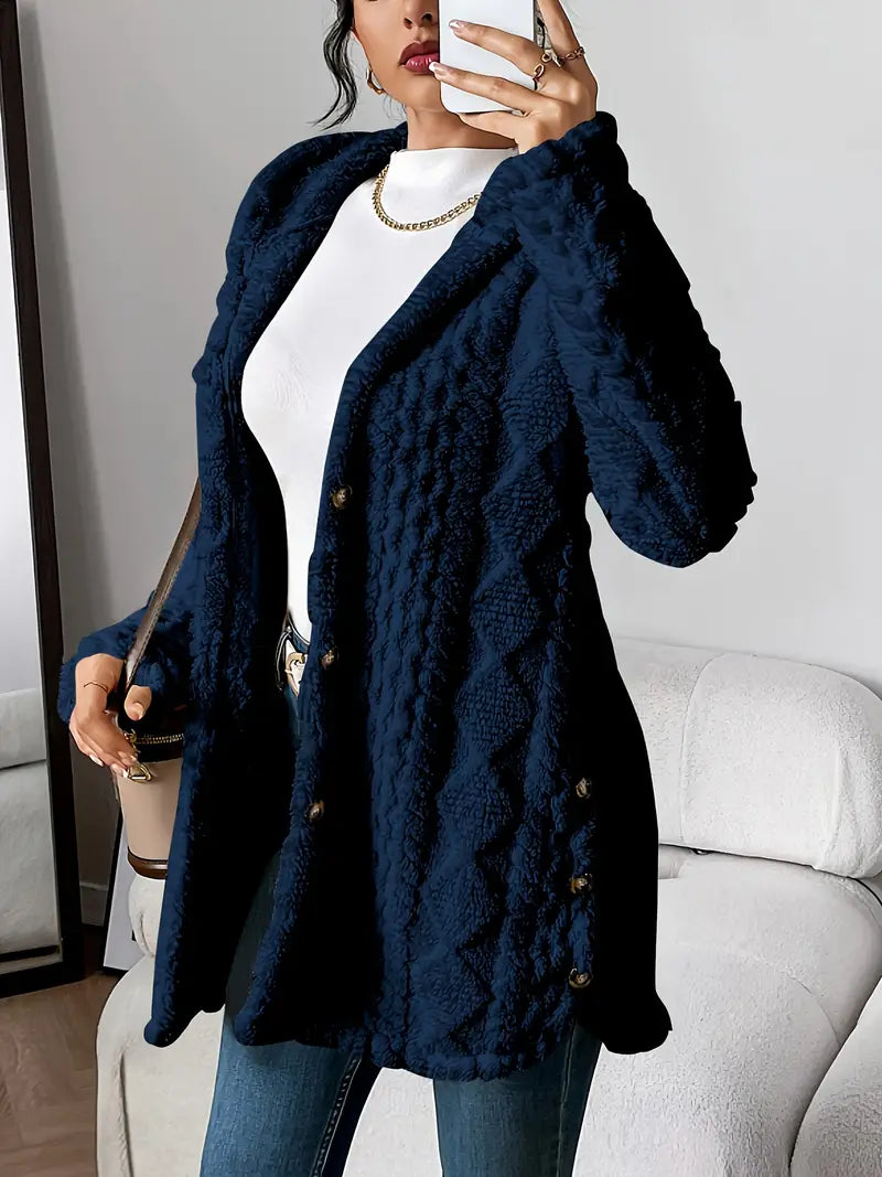 Ursa Cable Knit Cardigan with Hood - view 7