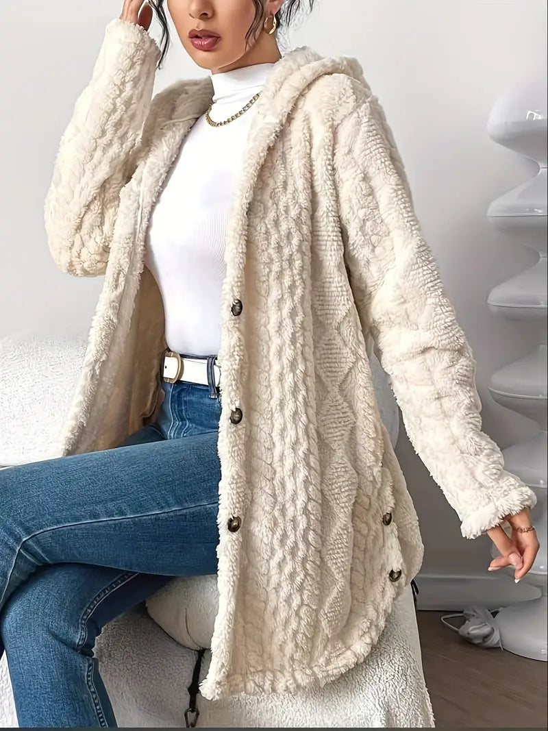 Ursa Cable Knit Cardigan with Hood - view 11