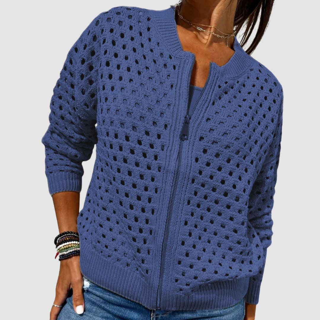 Pilar Knitted Cardigan with Zipper - view 5