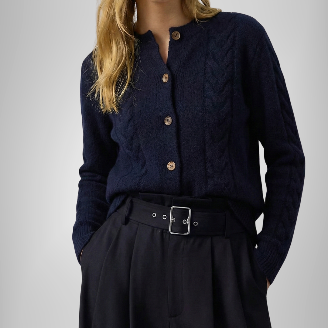 Katia Cable Knit Button-Up Cardigan - view 2