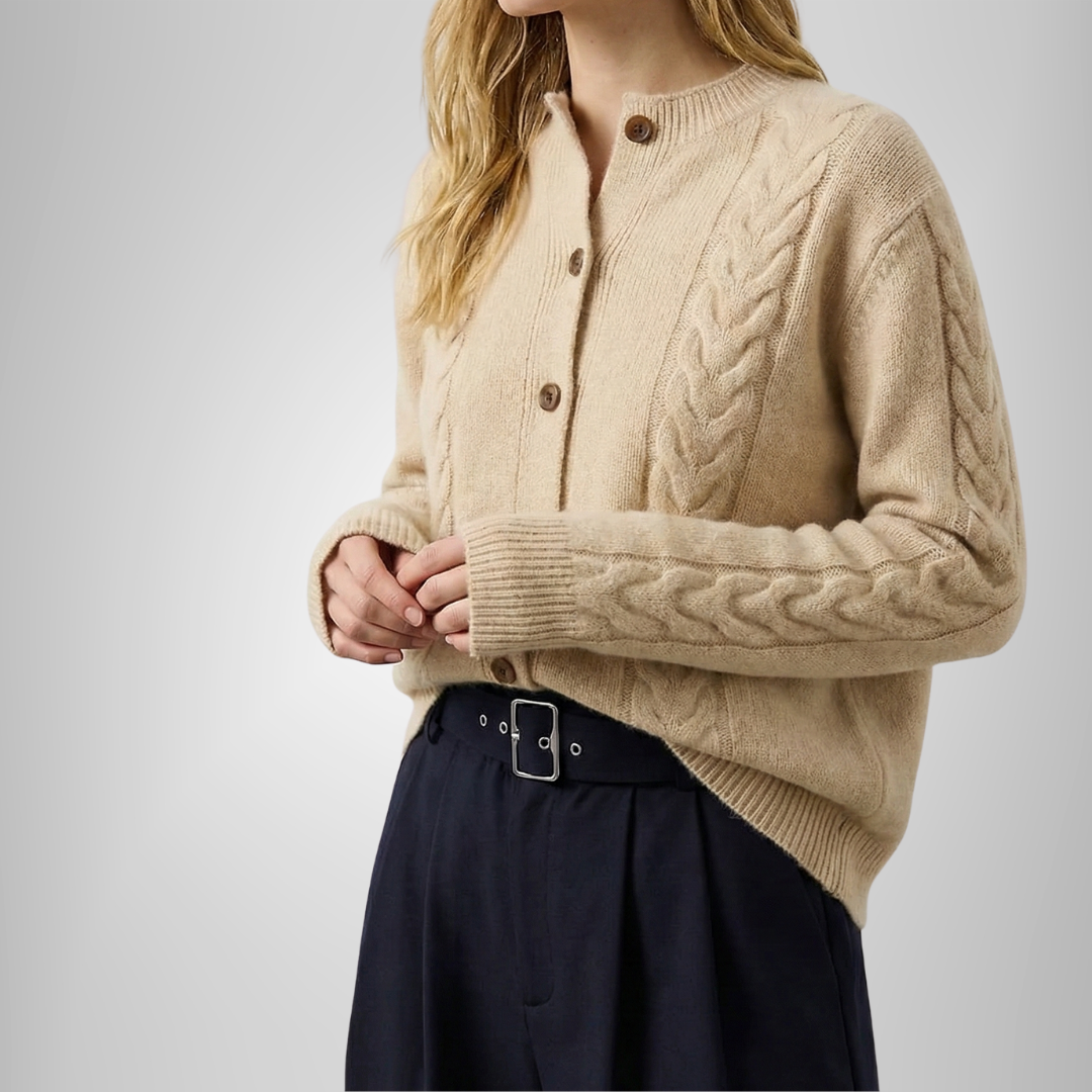 Katia Cable Knit Button-Up Cardigan - view 4