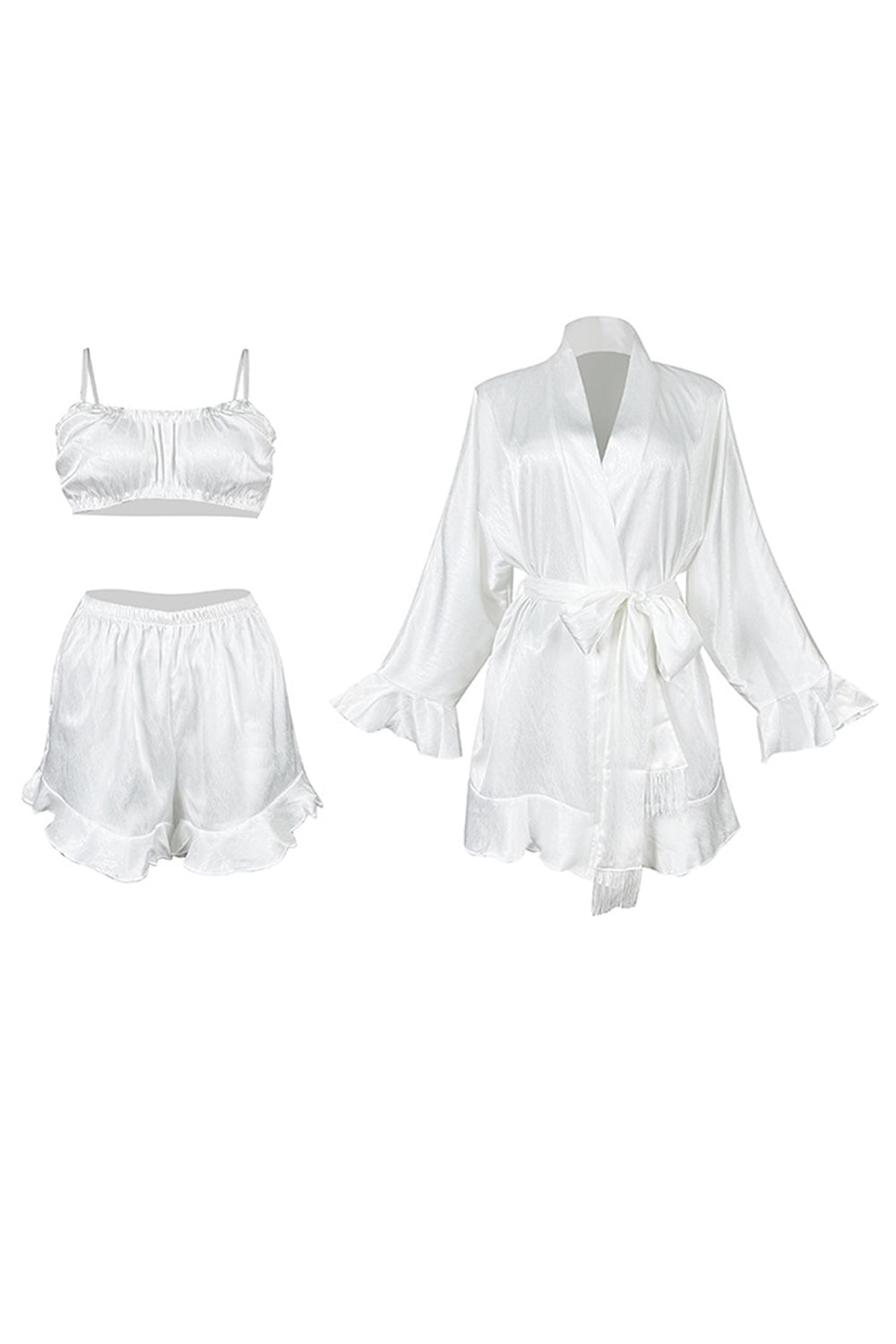 Angie Satin 3-Piece Pajama Set - view 7