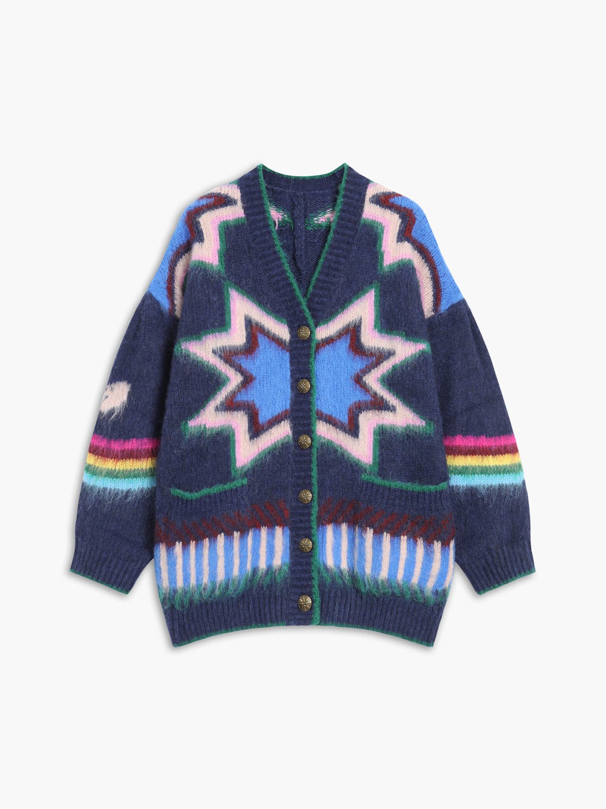 Helene Boho Geometric Knit Cardigan - view 9