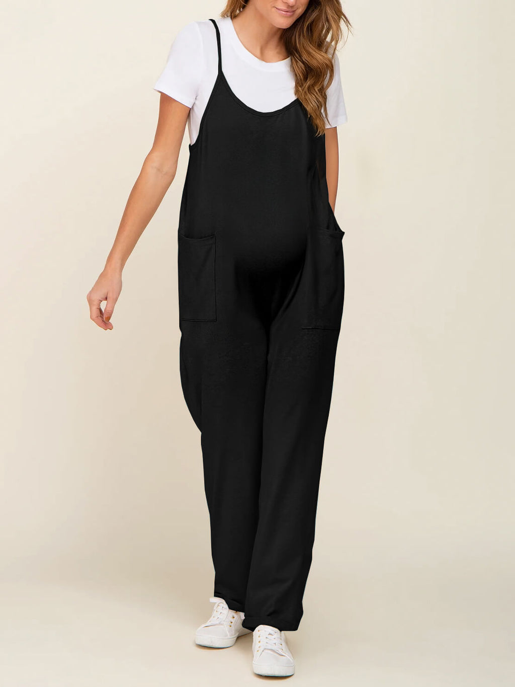 Matilda Oversized Maternity and Postpartum Jumpsuit in black