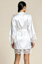 Blanche White Floral Lace Pajama Set - view 3