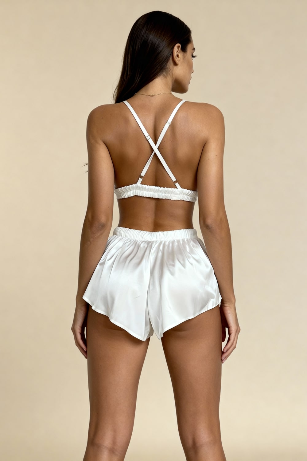 Blanche White Floral Lace Pajama Set - view 4