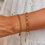 Brie Cuban Chain Droplet Bracelet - view 4