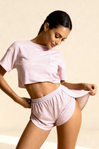 Carmen Pink Cotton Pajama Set - view 1