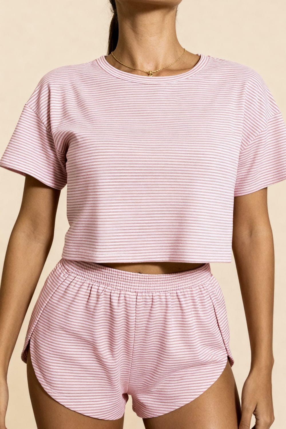 Carmen Pink Cotton Pajama Set - view 2