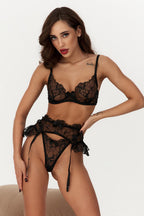 Angel Floral Lace Balconette 3-Piece Lingerie Set - view 10