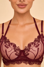 Fanny Burgundy Lace Bralette 4-Piece Lingerie Set - view 3