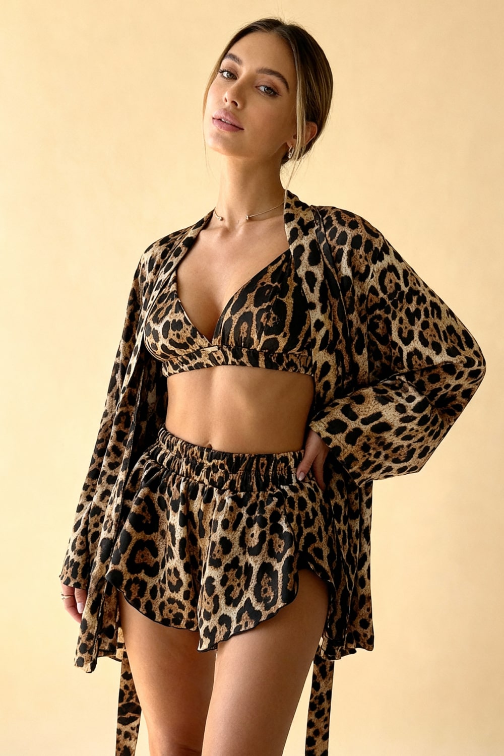 Felina Satin 3-Piece Pajama Set - view 1