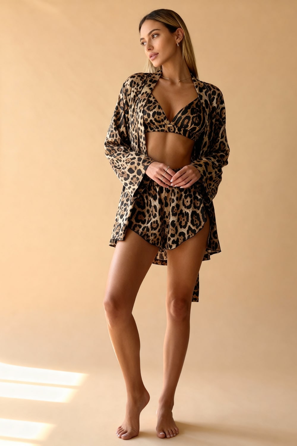 Felina Satin 3-Piece Pajama Set - view 3