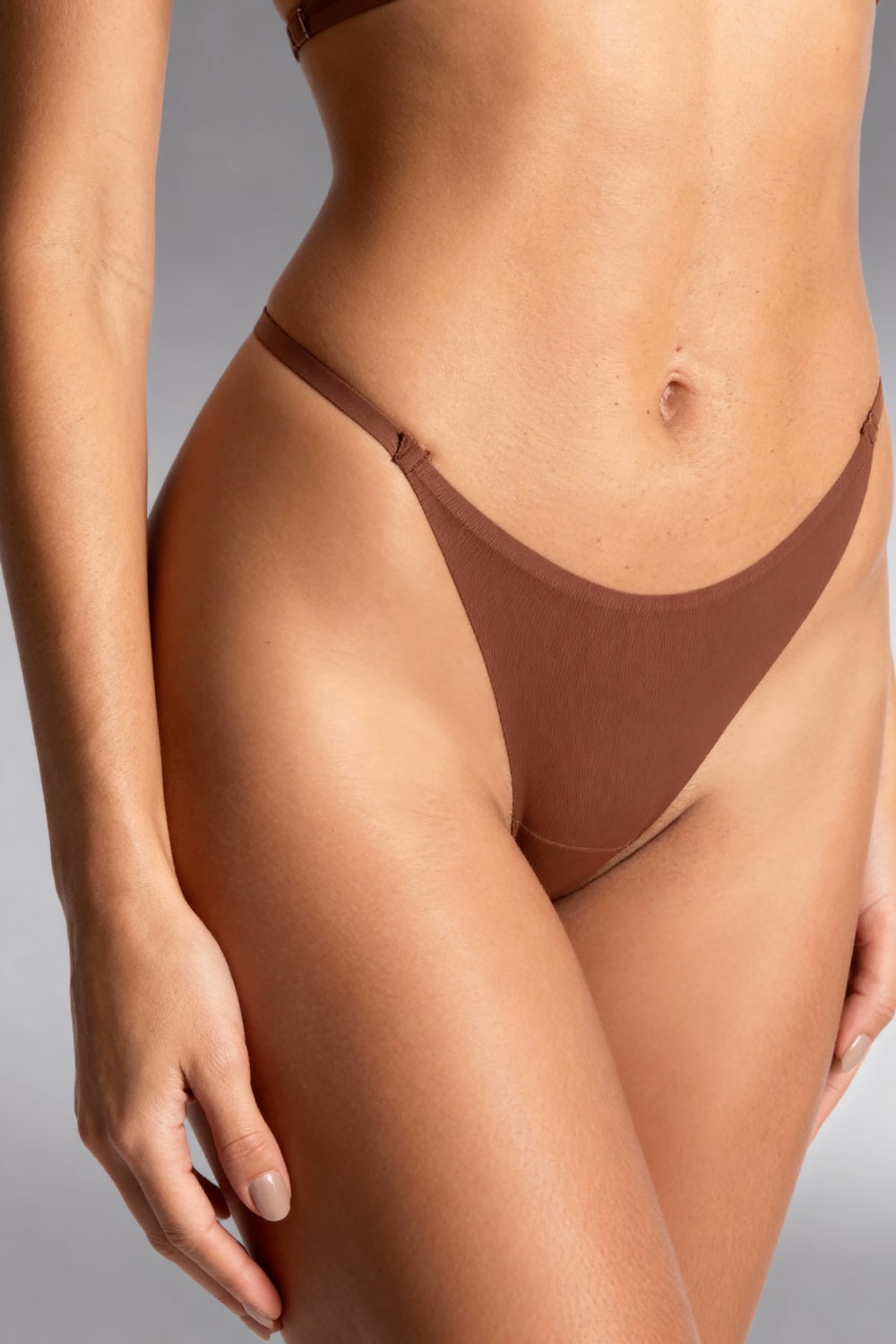 Gleam Mocha Thong Panties - view 1