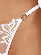 Lush White Tulle Thong Panties - view 4