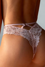 Isla Pink Floral Lace Tanga Panties - view 2