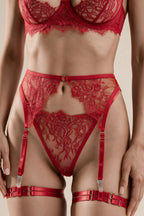 Lilith Red Lace Bralette 4-Piece Lingerie Set - view 6