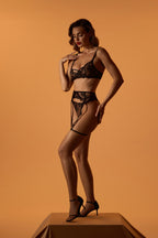 Livia Floral Lace Balconette 4-Piece Lingerie Set - view 13