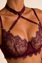 Lola Burgundy Lace 5-Piece Lingerie Set - view 3