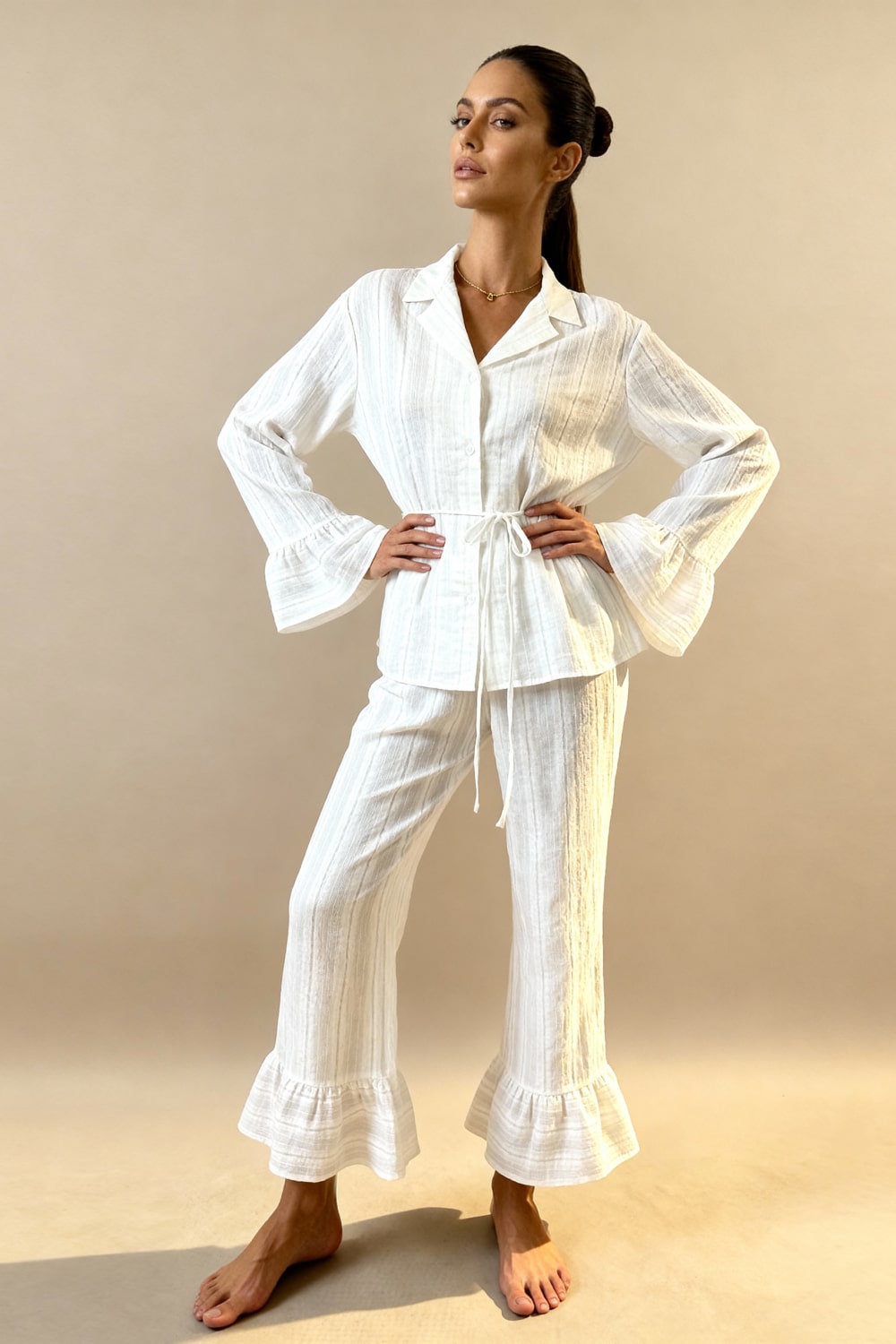 Marguerite Cotton Pajama Set - view 3