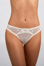 Ariana White Floral Lace Briefs - view 1
