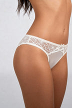 Ariana White Floral Lace Briefs - view 2