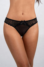 Ariana Black Floral Lace Briefs - view 1
