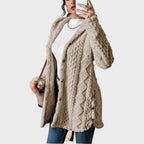 Ursa Cable Knit Cardigan with Hood - view 2
