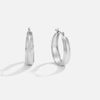 Orelia Silver Hoop Earrings - view 1