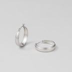 Orelia Silver Hoop Earrings - view 3