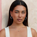 Orelia Silver Hoop Earrings - view 4