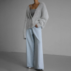 Valeria Fluffy Oversized Knit Cardigan - view 9