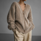 Valeria Fluffy Oversized Knit Cardigan - view 1
