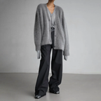 Valeria Fluffy Oversized Knit Cardigan - view 4