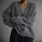 Valeria Fluffy Oversized Knit Cardigan - view 5