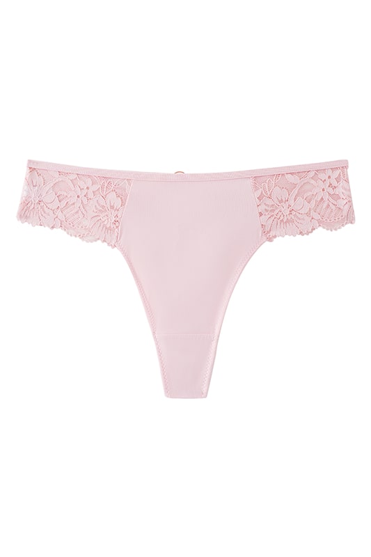Isla Pink Floral Lace Tanga Panties - view 6