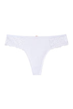 Isla White Floral Lace Tanga Panties - view 1