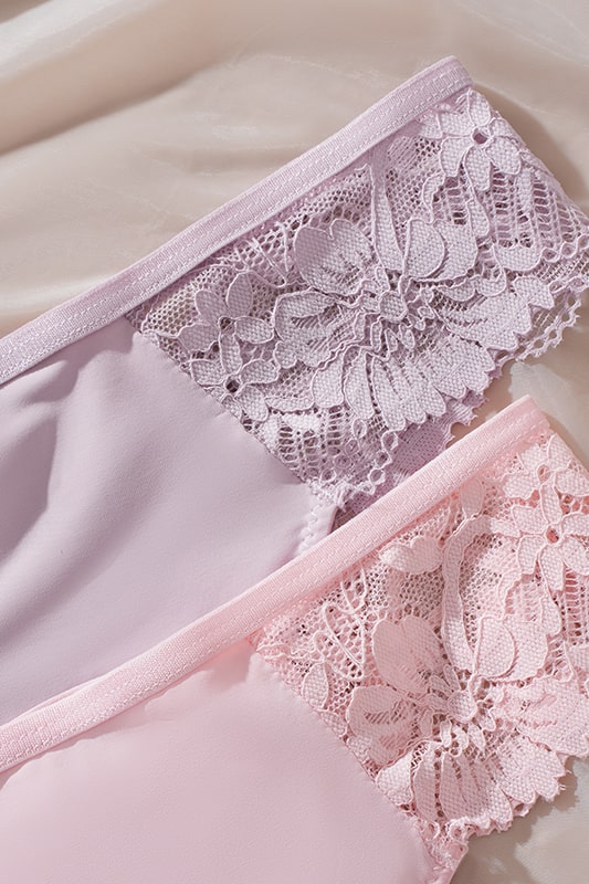 Isla Pink Floral Lace Tanga Panties - view 7