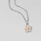 Alma Blush Pink Sakura Bloom Silver Necklace - view 1