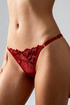 Lucinda Red Tulle Thong Panties - view 2