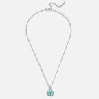 Gia Turquoise Sakura Bloom Silver Necklace - view 3