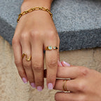Fenna Vintage Aquamarine Wrap Ring - view 5