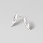 Monet Vintage Silver Leaf Earrings - view 4