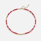 Alea Red Coral Bead Necklace - view 3