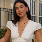Alea Red Coral Bead Necklace - view 5