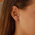 Amara White Crystal Bloom Earrings - view 2