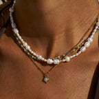 Tilda Aquamarine Gold Necklace - view 2